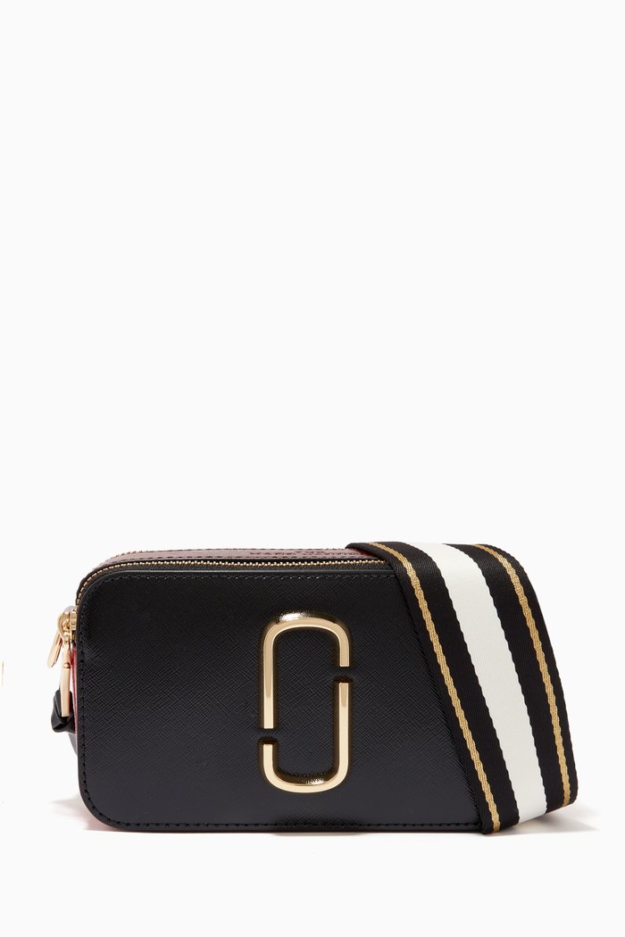 

Small Snapshot Camera Bag in Saffiano Leather, Black