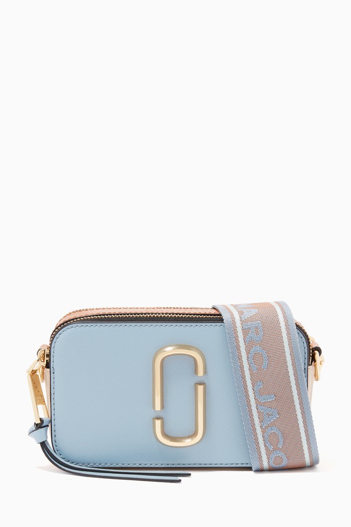 

Small Snapshot Camera Bag in Saffiano Leather, Blue
