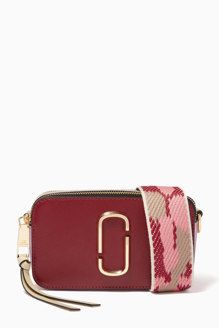 

Small Snapshot Camera Bag in Saffiano Leather, Burgundy