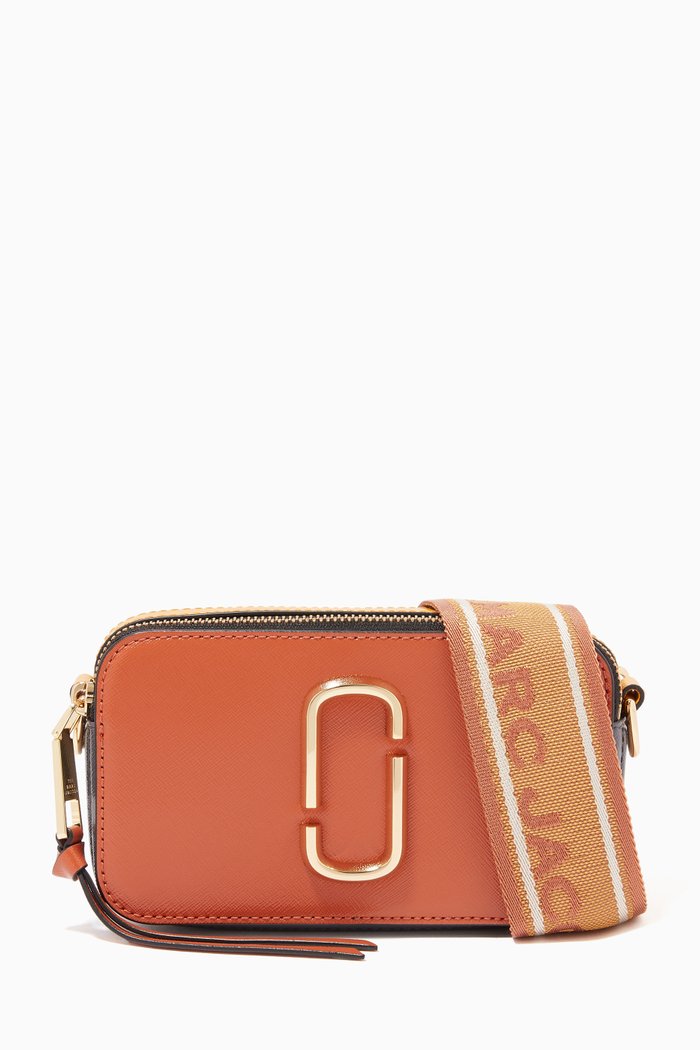 

Small Snapshot Camera Bag in Saffiano Leather, Orange