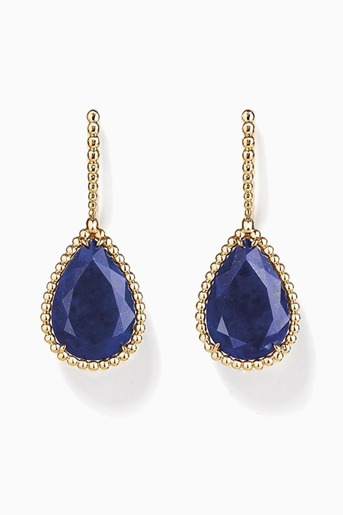 

Yellow-Gold Serpent Bohème Sleeper Lapis Lazuli Earrings