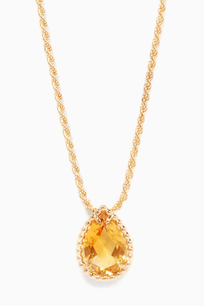 

Yellow Gold Serpent Bohème Citrine Pendant Necklace