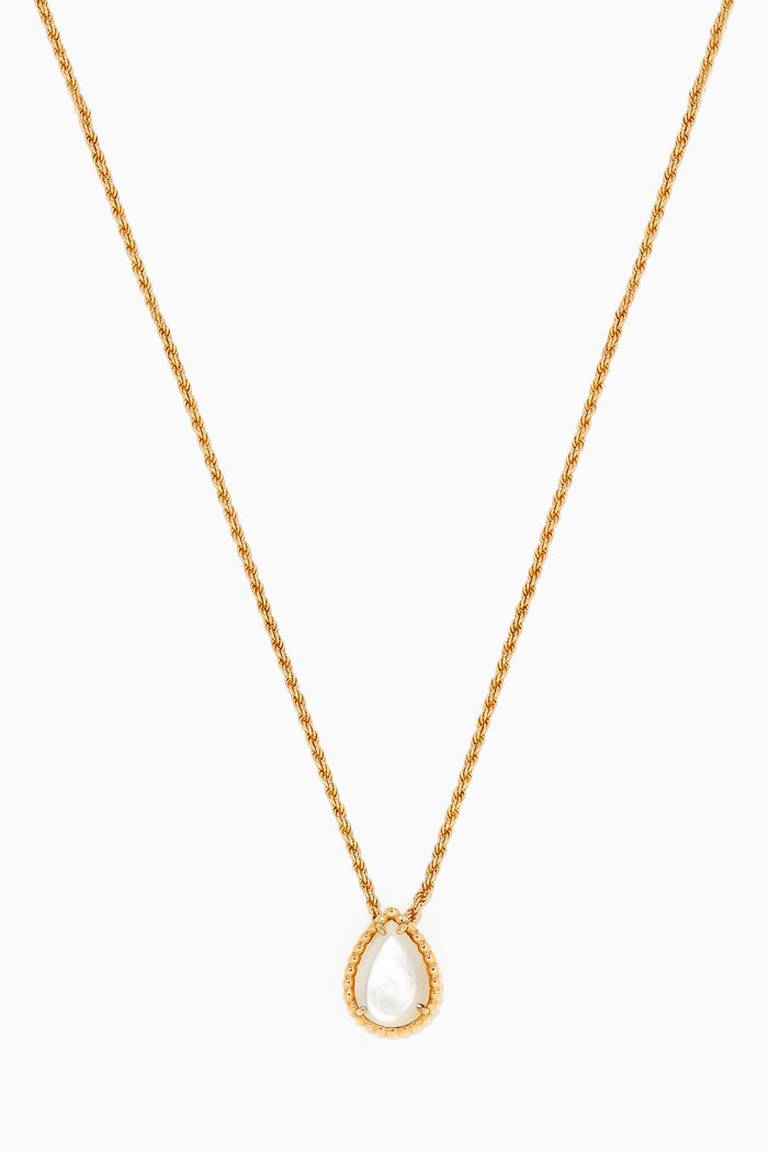 

Serpent Bohème Pendant with Mother of Pearl in 18kt Yellow Gold, S Motif