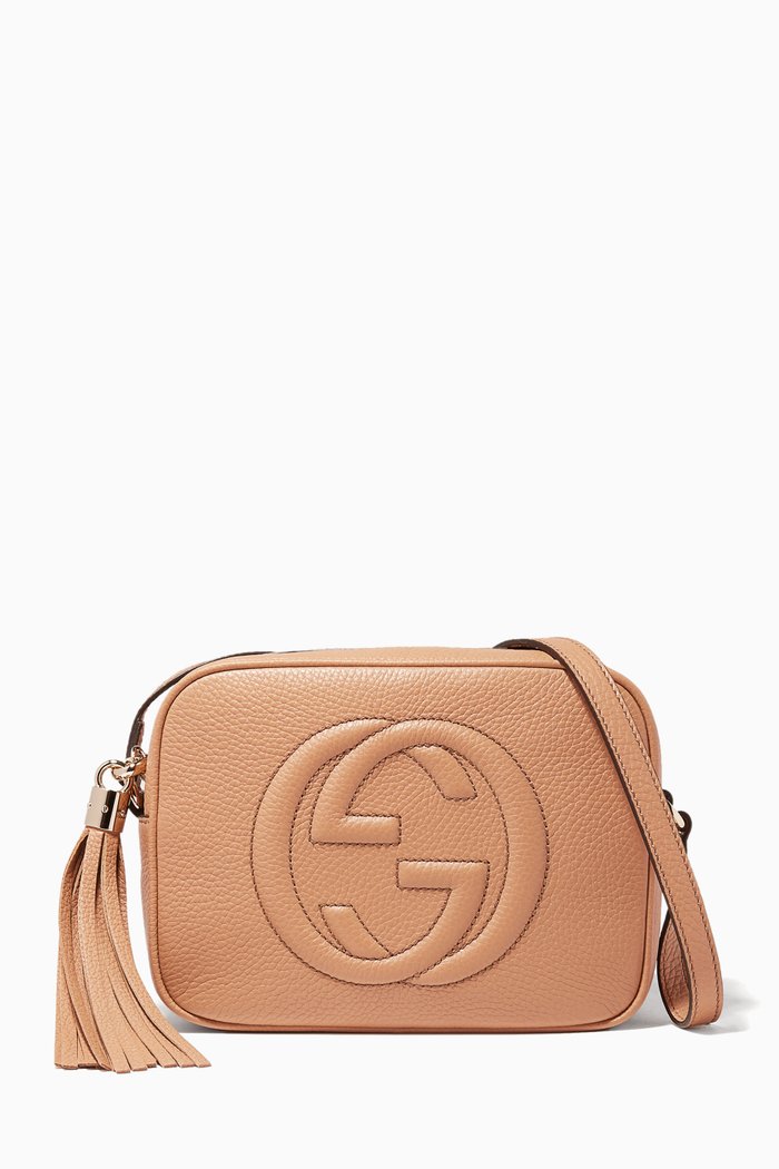

Rose Beige Soho Leather Disco Bag, Neutral