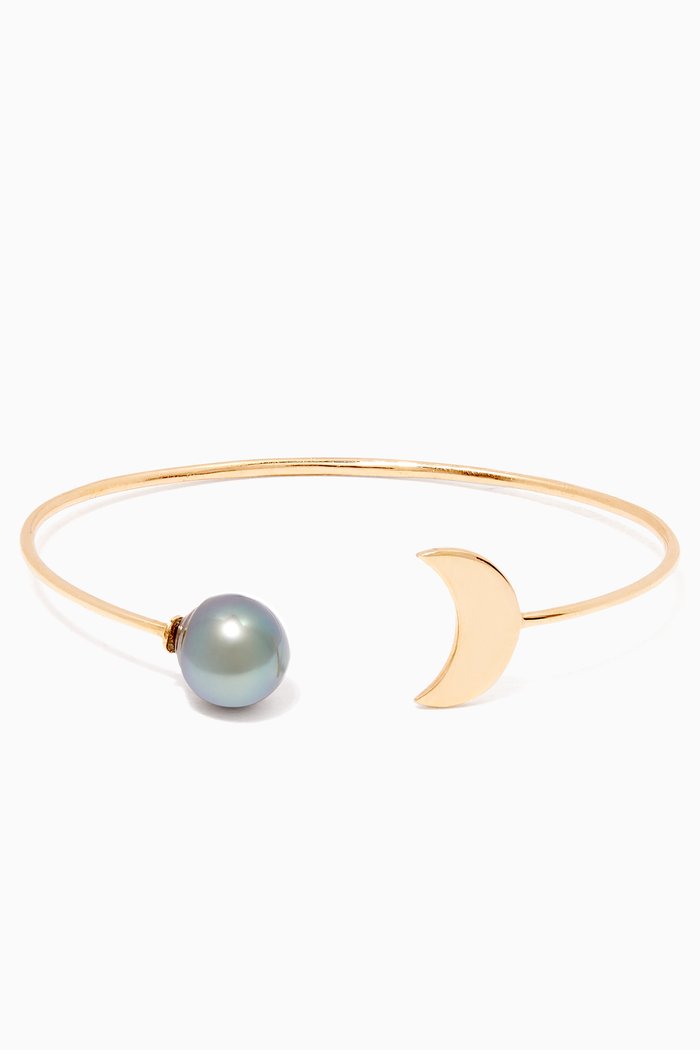 

Ramadan Moon Luna Pearl Bangle, Yellow