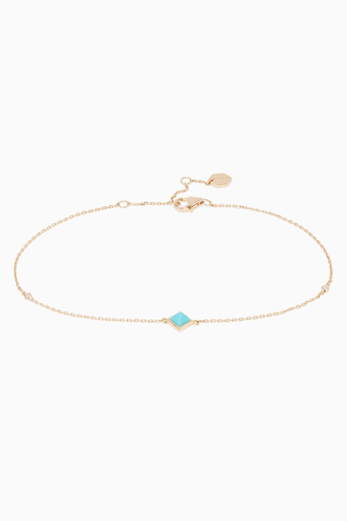 

Yellow-Gold, Turquoise & Diamond Cleo Anklet