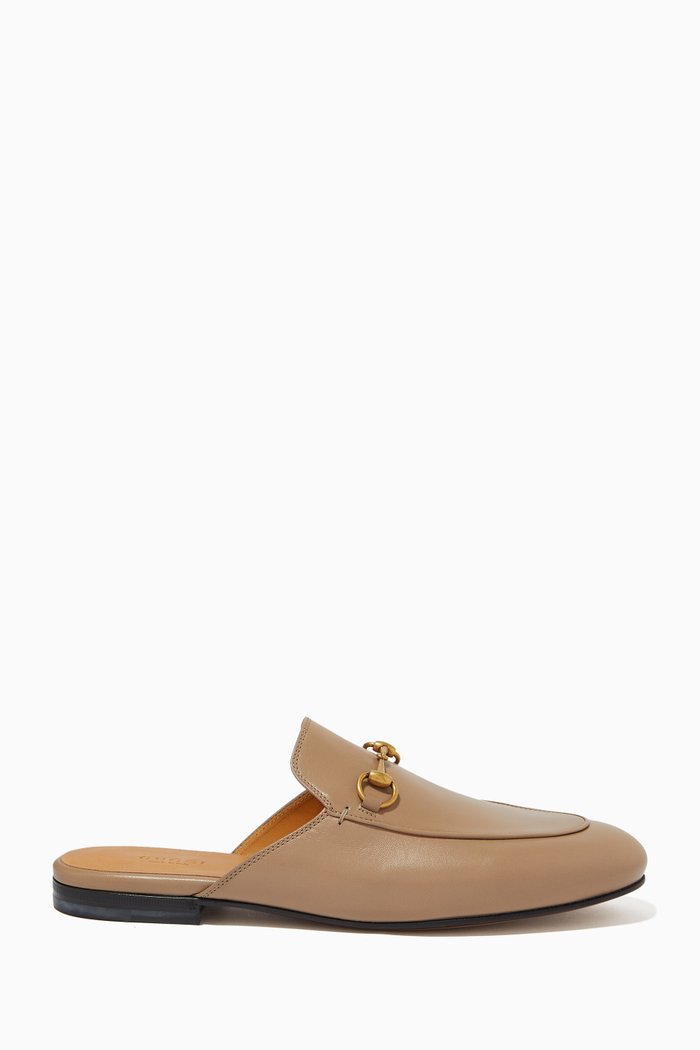 

Princetown Slipper in Leather, Neutral