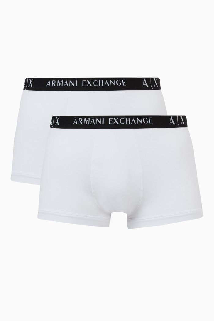 

Logo Band Jersey Boxer Briefs, Set of 2, White