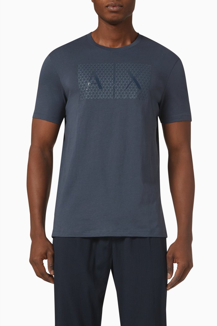 

Tessellated Logo T-shirt in Cotton, Blue