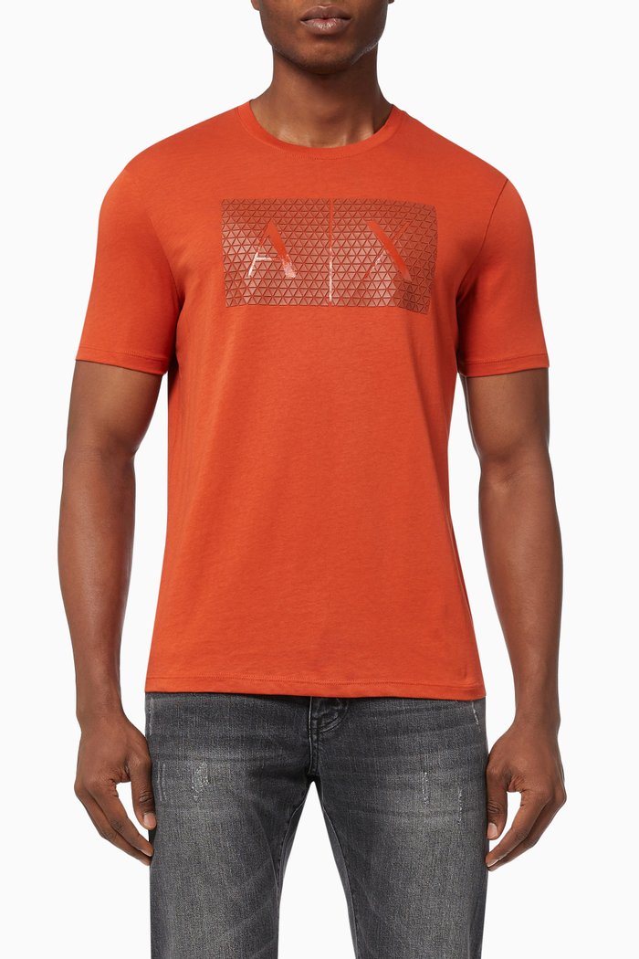 

Tessellated Logo T-Shirt in Jersey, Brown