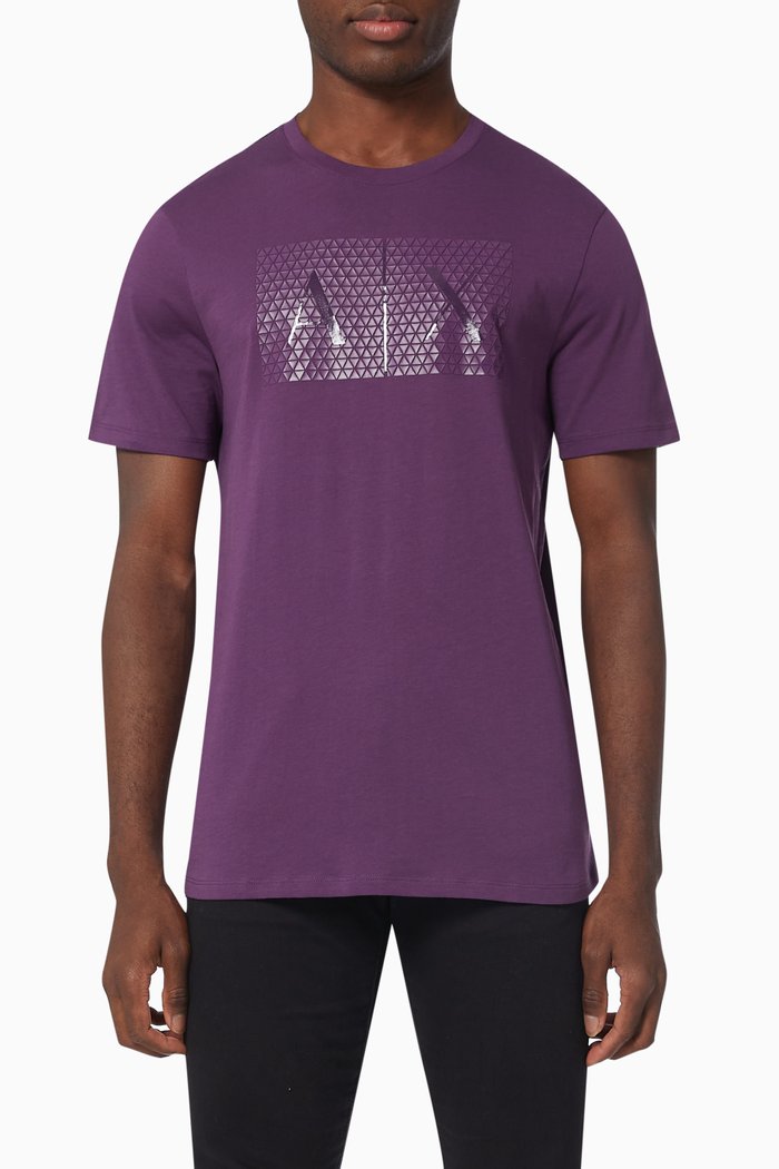 

Tessellated Logo T-Shirt in Jersey, Purple