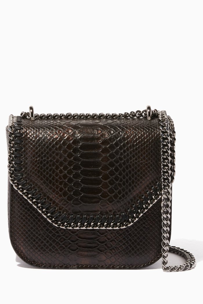 

Gold Tiny Python Falabella Box Shoulder Bag