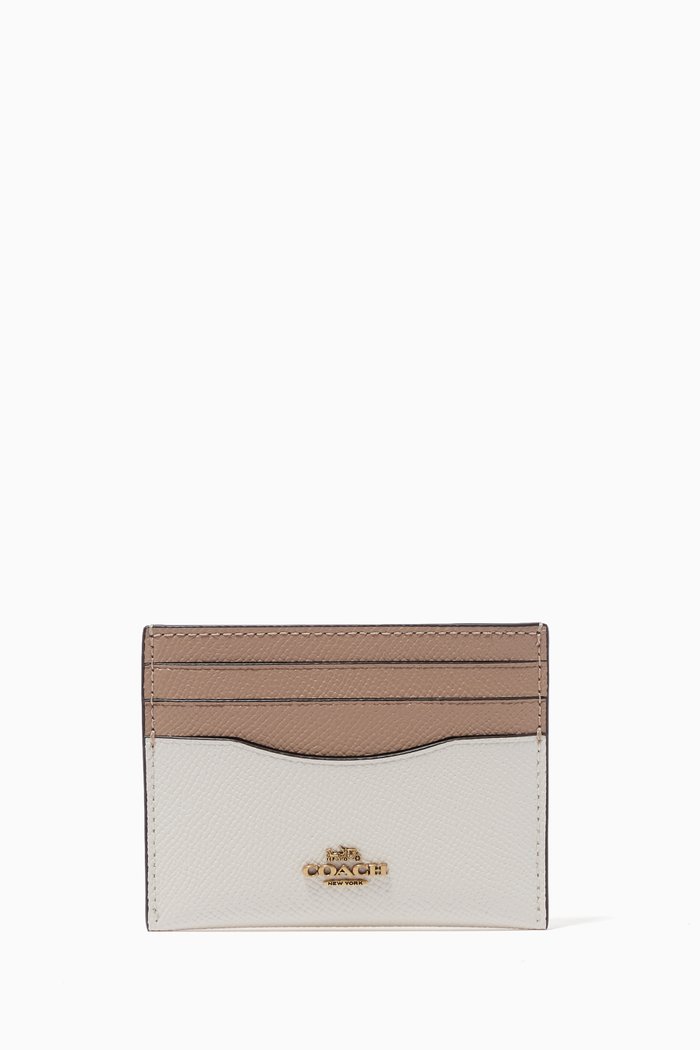 

Card Case in Colourblock Leather, Multicolour