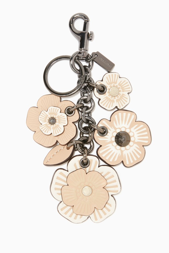 

Willow Floral Mix Bag Charm, White