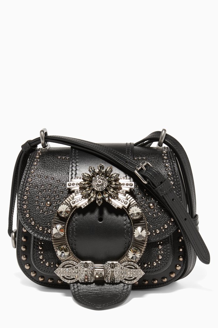 

Dahlia Crystal Embellished Cross-Body Bag, Black