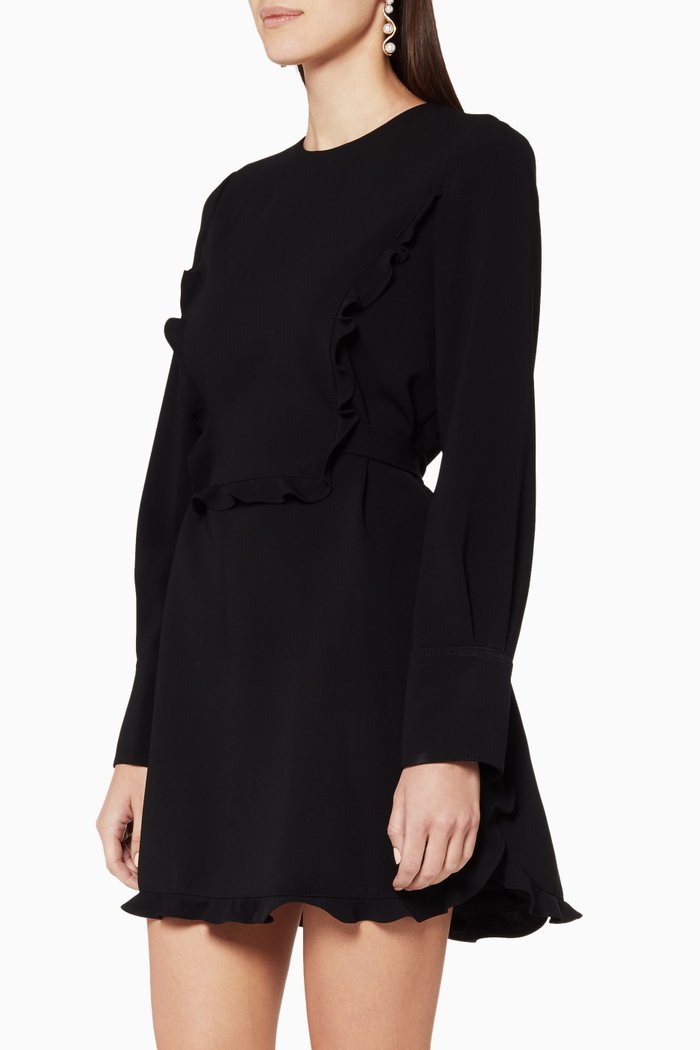 

Black Ruffled Mini Dress