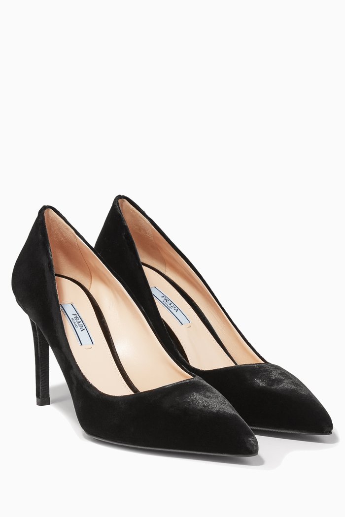Black Velvet Pumps