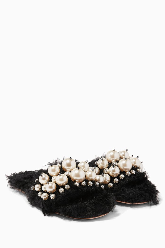 

Black Eco Shearling Sandals