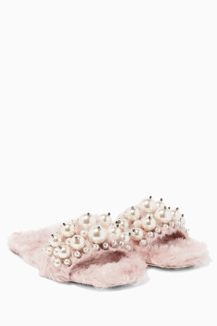 

Light-Pink Eco Shearling Sandals