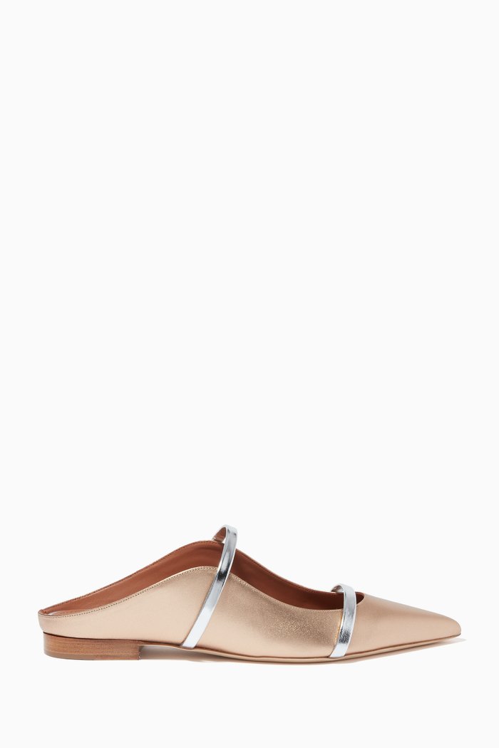 

Maureen Flats in Metallic Nappa, Gold