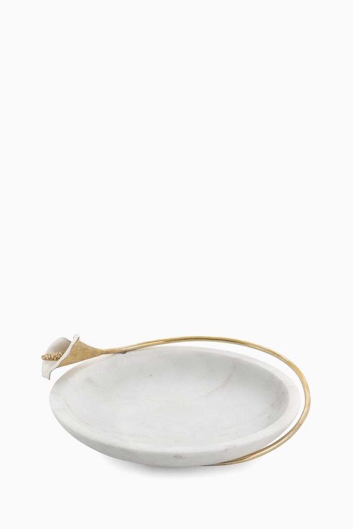 

Multi-Colour Calla Lily Marble Dish, Multicolour
