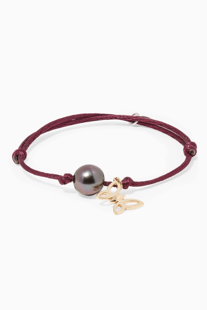 

Purple Pearl & Spread Your Wings Charm Bracelet, Yellow