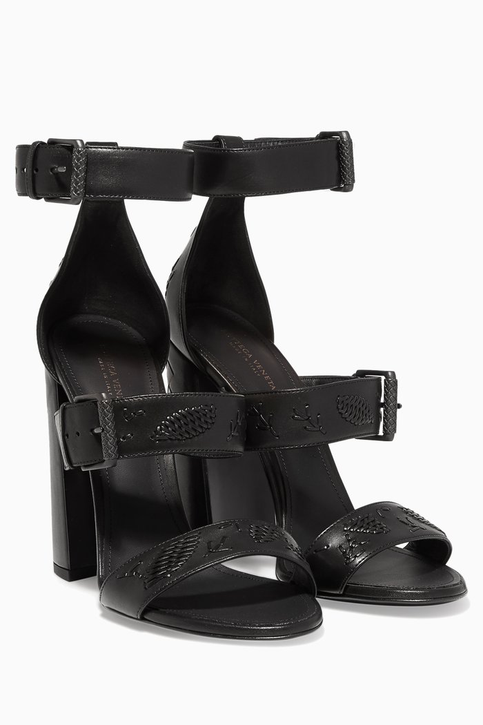 

Black Buckled Leather Sandals