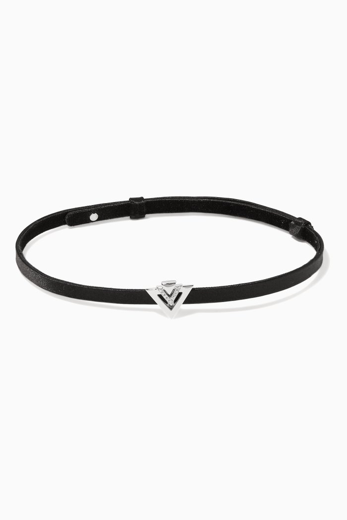 White-Gold & Diamond Avant Choker, Silver