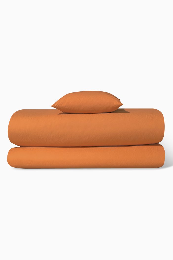 

Orange Jo Flat Sheet, Fitted Sheet & Pillowcase Set, Multicolour