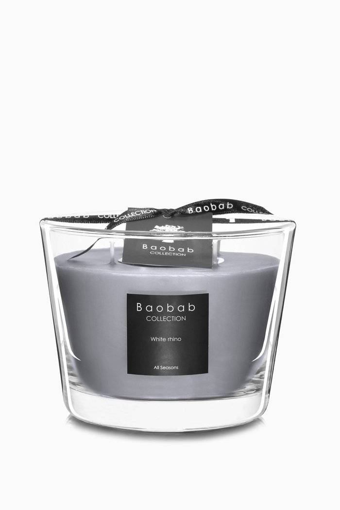 

Max 10 White Rhino Candle, Colourless