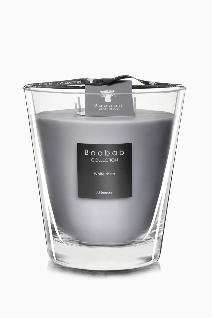 

Max 16 White Rhino Candle, Colourless