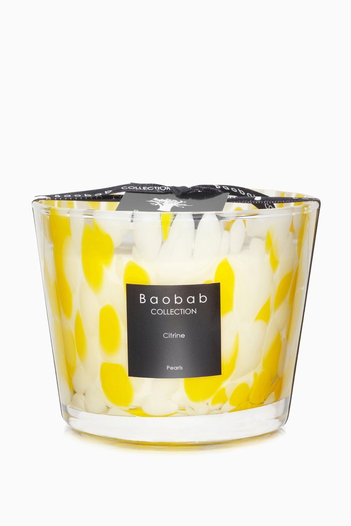 

Max 10 Citrine Pearls Candle, Multicolour