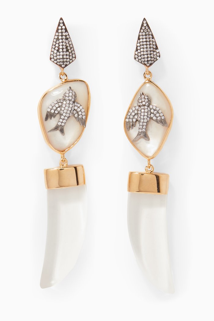 

Silver Zirconia Wing Earrings