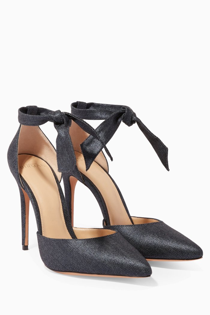 Dark-Blue Denim Clarita Pumps
