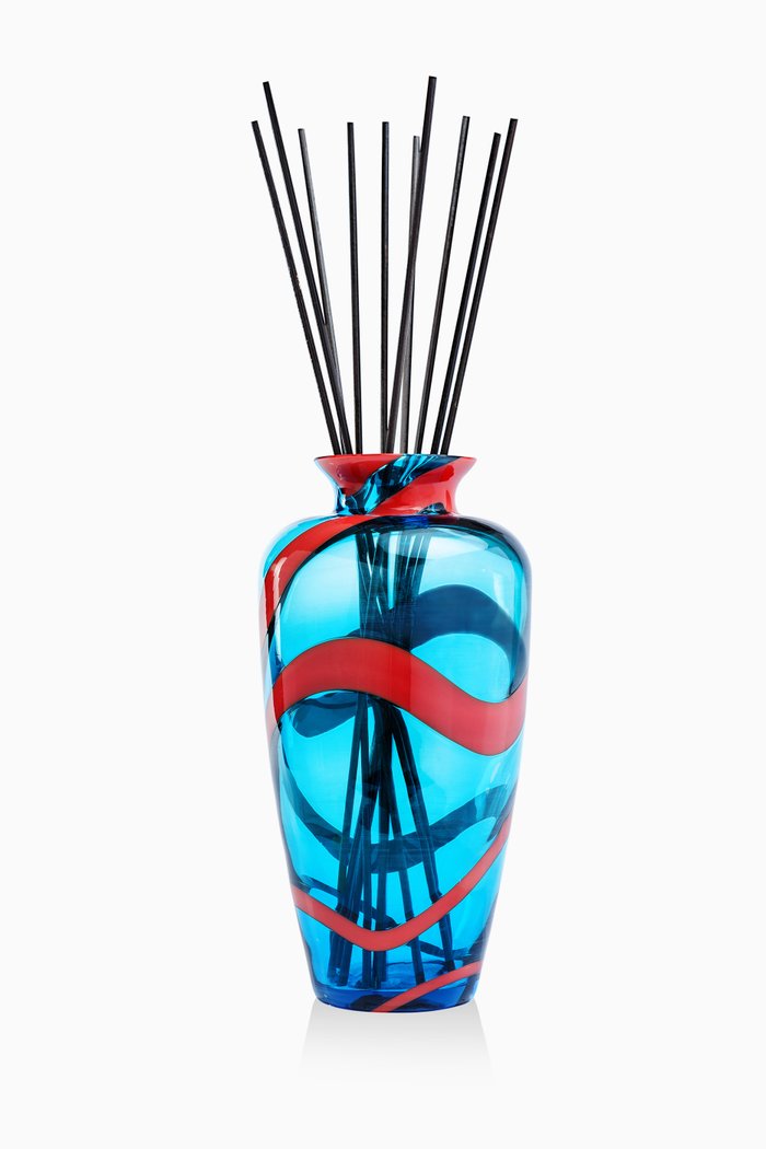 

Tuquoise & Coral Snake Perfume Diffuser Vase, Multicolour