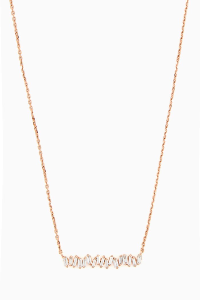 

Classic Fireworks Diamond Bar Necklace in 18kt Yellow Gold