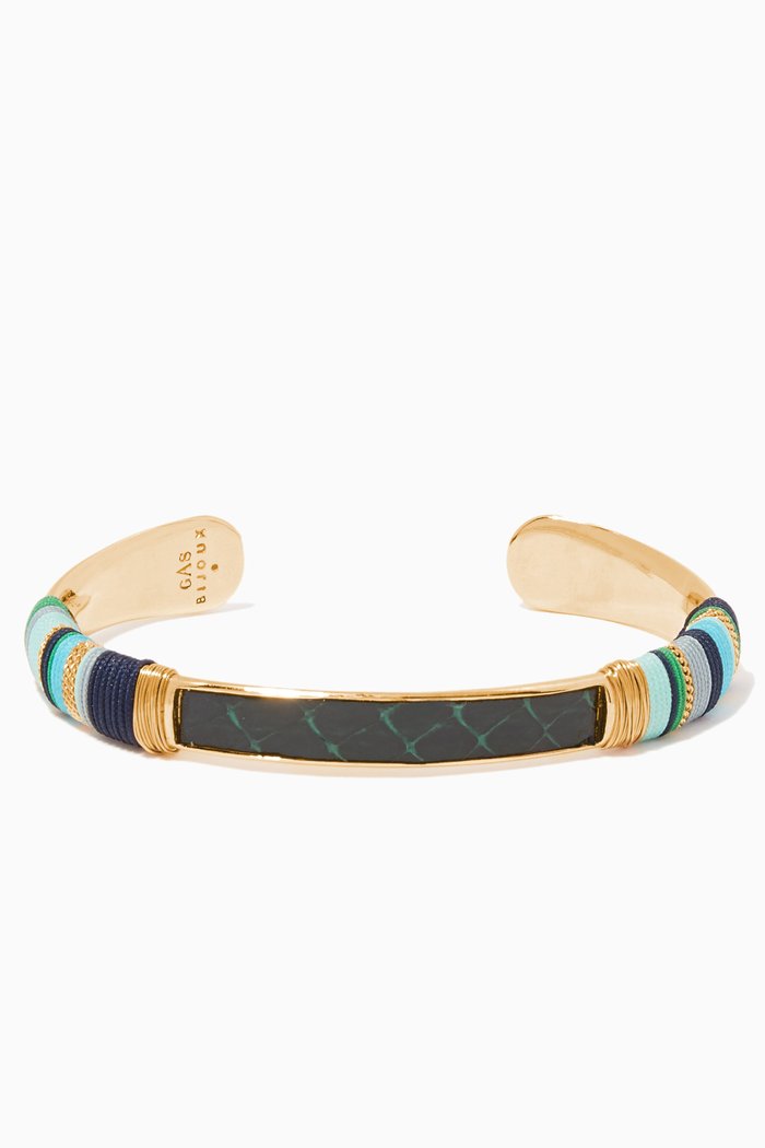 

Gold & Blue Massai Bracelet
