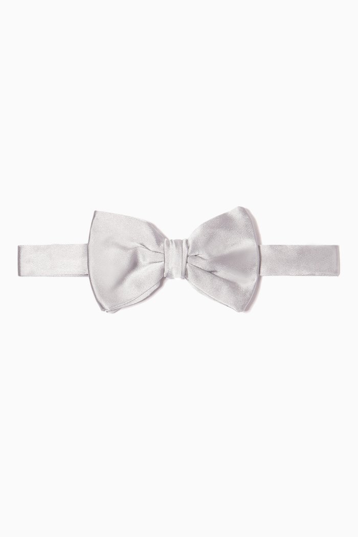 

Silk Satin Bow Tie, Grey