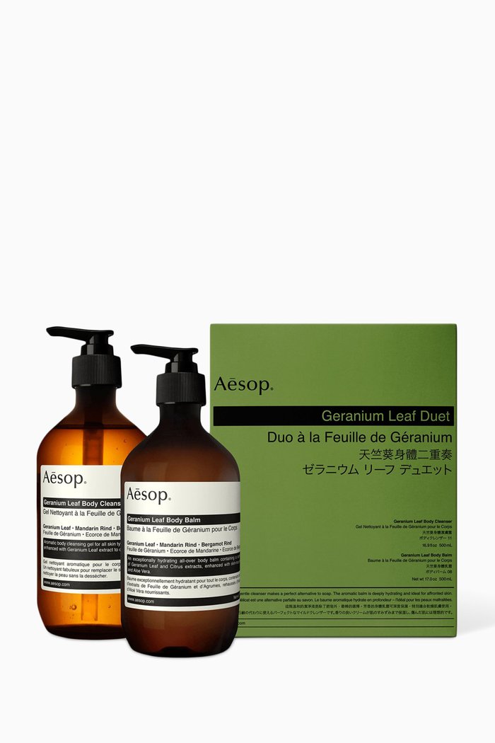

Geranium Leaf Duet Set, 500ml x 2, Colourless
