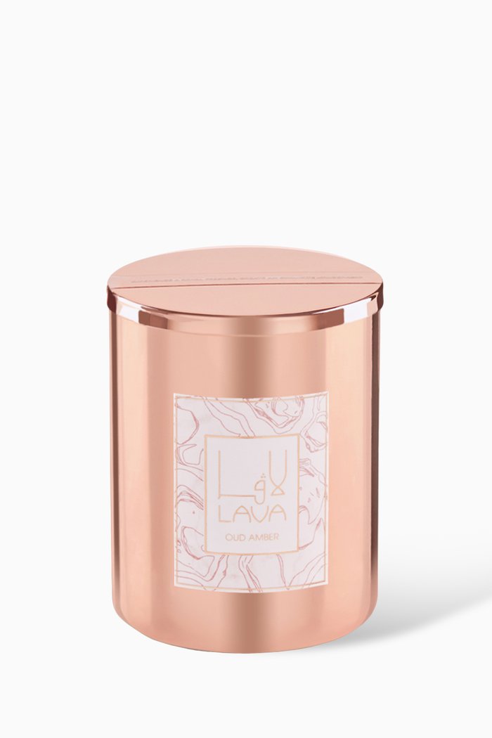 

Oud Amber Metal Container Candle, 330g, Gold