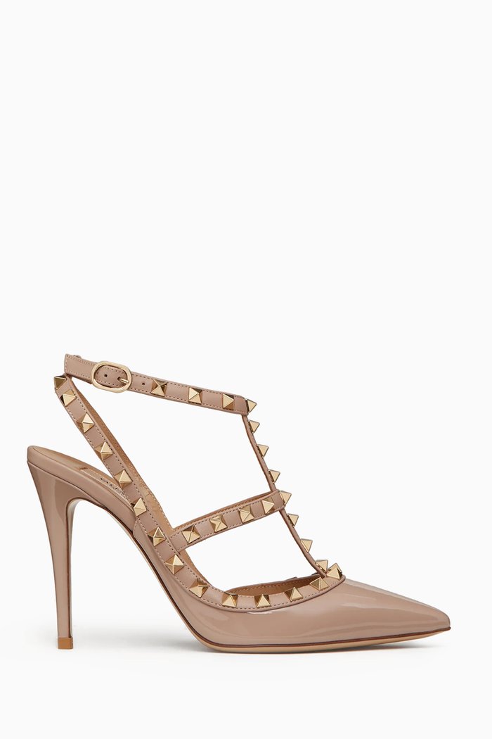 

Valentino Garavani Rockstud Caged Pumps, Neutral