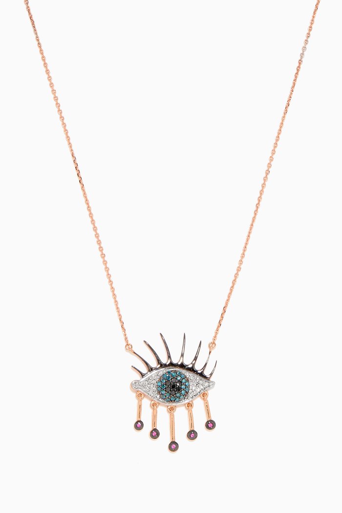 

Rose-Gold Eyelashes Light Necklace