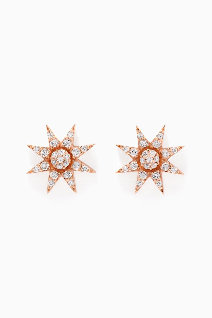 

Rose-Gold & Venus Star Diamond Earrings