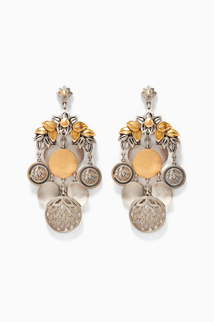 

Gold & Silver Silver Tahiya Earrings