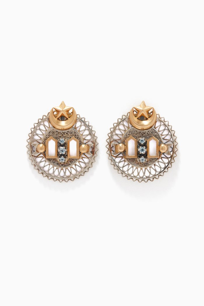 

Gold & Silver Falahy Window Earrings