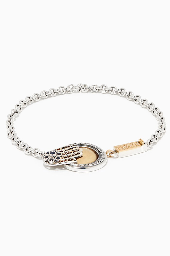 

Gold & Silver Hand & Coin Bracelet