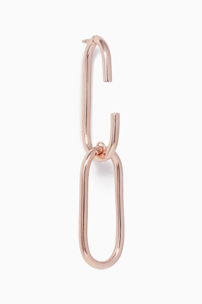 

Rose-Gold Oval Link Earring, Pink