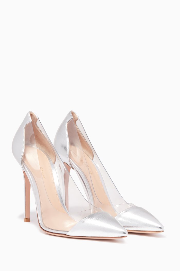 

Silver Nappa Plexi Pumps