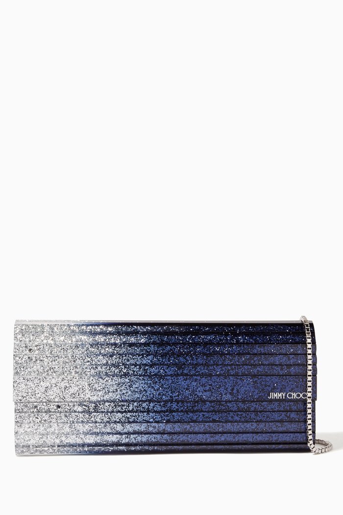

Silver & Navy Sweetie Glitter Clutch, Multicolour