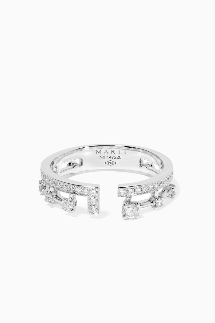 

Avenues Index Diamond Ring in 18kt White Gold, Silver